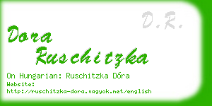dora ruschitzka business card